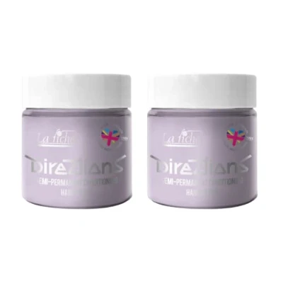 Image of 2x La Riche Directions Semi Permanent Hair Color 100ml Tub White Toner