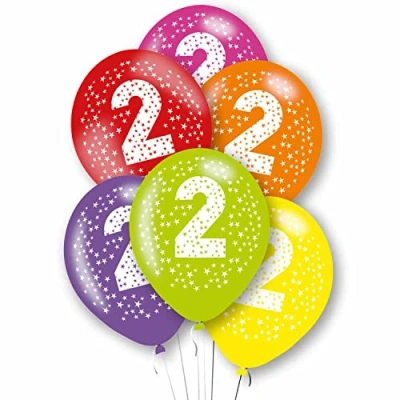 Image of Amscan 9912719 Rtl Balloon Pk6 27Cm Age 2