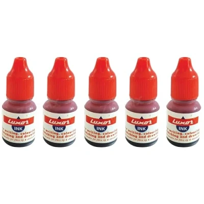 Image of 940 Felt Tips n Sketch Pens Ink Refills, Blue, 5ml Bottle, Pack of 5, Ideal for Tip School Office Home Use, iZOFAX Black Ball Pen