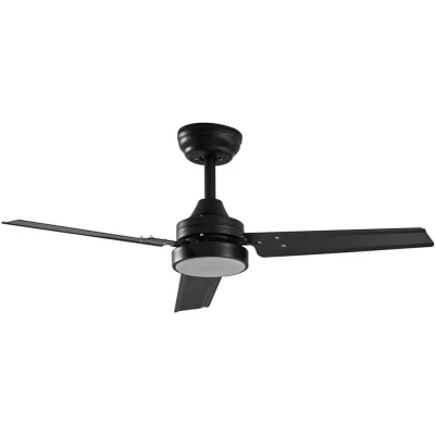Image of Lindby LED ceiling fan Aerallo, black, CCT, quiet