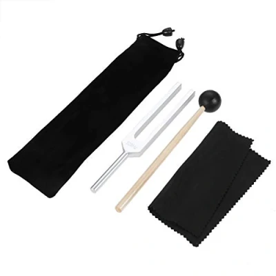 Image of Dreld 528 Hz Tuning Fork with Silicone Hammer and Bag for DNA Repair Healing, Sound therapy, Perfect Musical Instrument, Balancing, Healers, Vibration