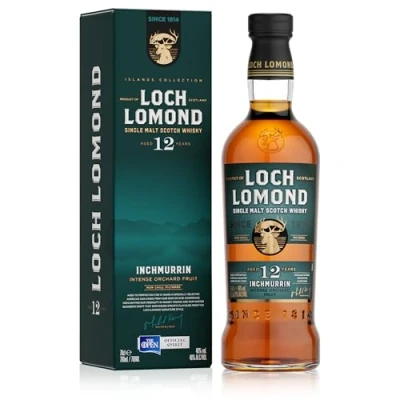 Image of Loch Lomond Inchmurrin 12 Year Old Single Malt Whisky 70cl Lomond’s Award Winning Whisky, Aged in American Oak Casks for a Sweeter, Mellow Scotch Premium Gift