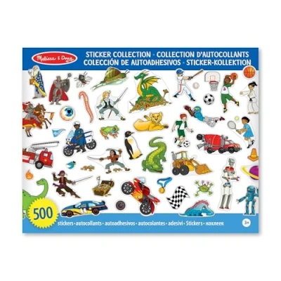 Image of Melissa &amp; Doug Sticker Collection Dinosaurs, Vehicles, Space More Activity Book 3+ Gift for Boy or Girl 500+ Stickers