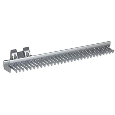 Image of Emuca Extractable lateral tie rack for wardrobe, Aluminium and plastic, Matte anodized