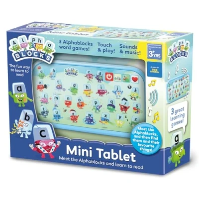 Image of Alphablocks Mini Tablet Toy Fun Way to Learn Read. Perfect For Interactive Play &amp; Child Development Master Alphabet and Letter Sounds 3 Activities, Touchscreen, 3+ Years