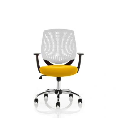 Image of Dura White Back Bespoke Colour Seat Senna Yellow