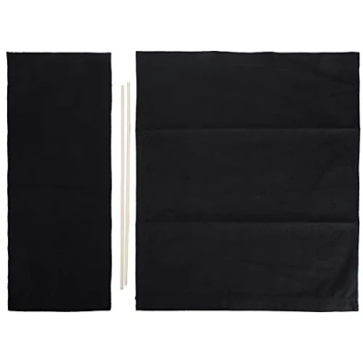 Image of Fdit 994338 Chair Canvas Cover, 1 Set Director Replacement Seat Cloth Removable Washable Back Cotton Stool Protector Furniture Accessories(3#Black)