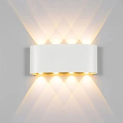Image of CHENBEN Outdoor Wall Lights,8W 3000K Led Indoor Lights Aluminum IP65 Waterproof,Up and Down for Living Room,Bedrooms,Bathroom,Hallway