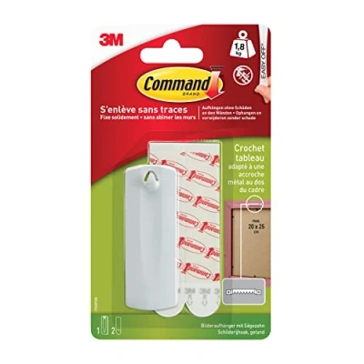 Image of Command 17040 Plastic Hook Hangs Metal Table, 2 Strips, 2.3 Kg