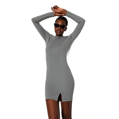Image of Trendyol FeMan Bodycon Slim fit Knit Dress,Grey,S