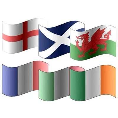 Image of Pack Of 6 (3ft x 2ft) Six Nations Rugby England Scotland Ireland Wales Italy Flags Ideal For Sport Clubs Pubs Schools Office