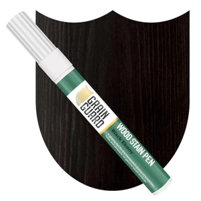 Image of GRAIN GUARD Wood Stain Touch Up Marker Pens BLACK EBONY For Touching &amp; Staining Scratches, Scuffs, Marks Dents Ideal Wooden Floors, Furniture, Doors, Windows Fast Drying Waterproof