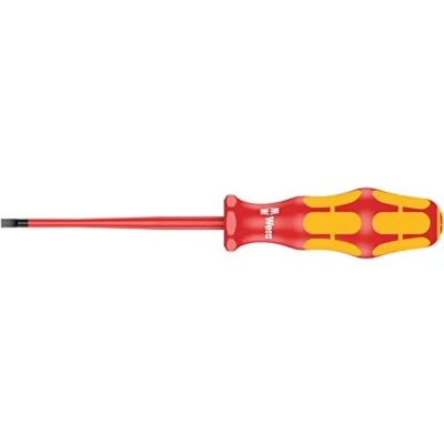 Image of Wera 05006441001 0.8 x 4 100 mm &quot;160iS VDE&quot; Insulated Screwdriver for Slotted Screws Silver