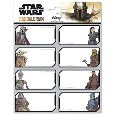 Image of Grupo Erik The Mandalorian Star Wars Stickers Sticky Labels Food Self Adhesive Gift Tag School Gifts