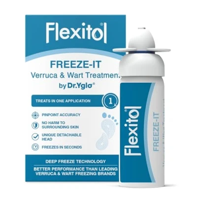 Image of Flexitol Freeze It Verruca and Wart Treatment Deep Technology 15 Applications Per Pack Fast Acting Cryotherapy Solution for Effective Relief of Verrucas Clinically Proven Foot Care 50ml
