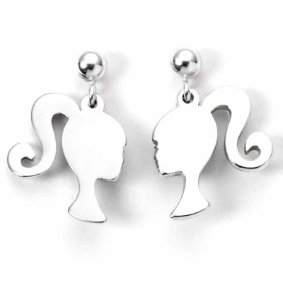 Image of Barbie Sterling Silver Silhouette Stud Earrings