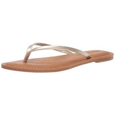 Image of Amazon Essentials Women&#039;s Thong Sandal, Gold, 10 UK