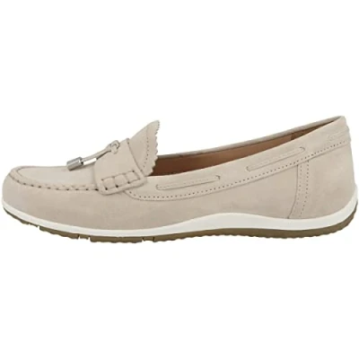 Image of Geox Women&#039;s D Vega Moc Moccasin, Lt Taupe, 4 UK