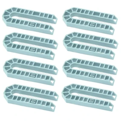 Image of TERF® 100mm X 43mm 10mm Thick U Shims Packers Spacers Plastic Packing Horseshoe Window Glazing Door Kitchen Cabinet Tiles Installations with Pack of 25