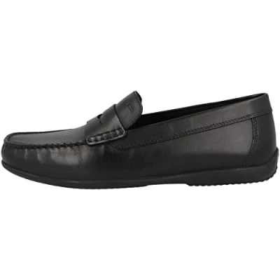 Image of Geox Mens U Ascanio Moccasins, Black, 6 UK
