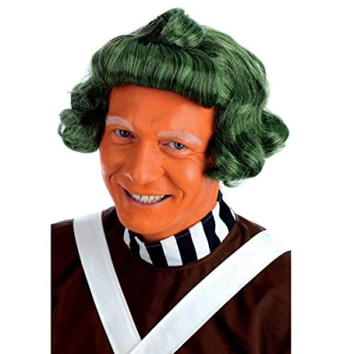 Image of Fun Shack Chocolate Factory Worker Costume Green Wig Adults, Wig, Men Women One Size