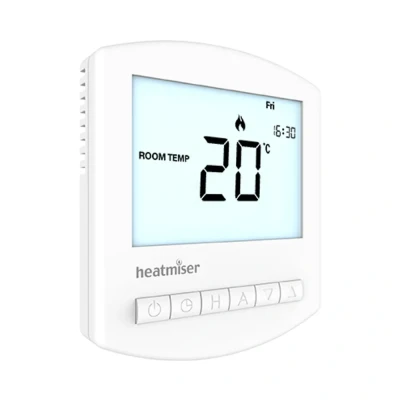Image of Heatmiser Slimline e Electric Digital Programmable Thermostat with Floor Probe