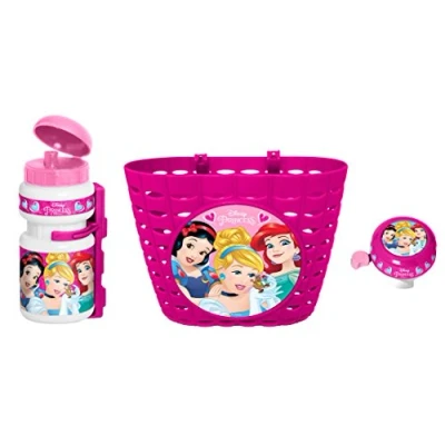 Image of Stamp k887508 Drinks Flask + Bell Set Girl&#039;s Bicycle Basket, Pink