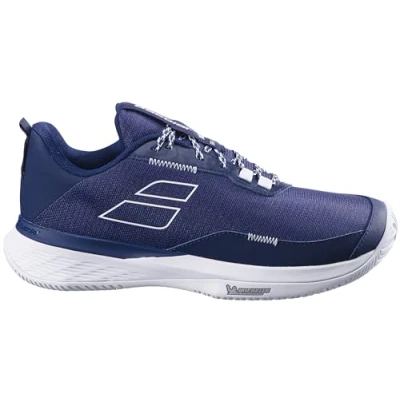 Image of Babolat Men&#039;s SFX Evo All Court Tennis Shoes, Dark Blue/White, 9.5 UK