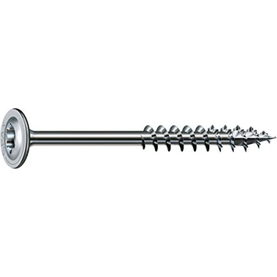 Image of SPAX 251011001405 Wood Screw 10 x 140 mm, Pack of 50, T Star Plus, Rounded Head, Partial Thread, 4Cut, WIROX A3J