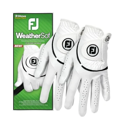 Image of FootJoy WeatherSof Women&#039;s 2 Pack Golf Glove, White