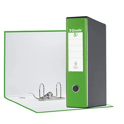 Image of Esselte RACCOGLITORE EUROFILE with Lever Mechanism Plastic Coated Cardboard,Green,8 cm