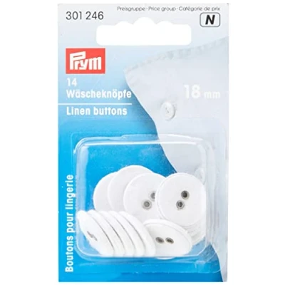 Image of Prym Buttons, White, 28&#039;&#039; 18 mm