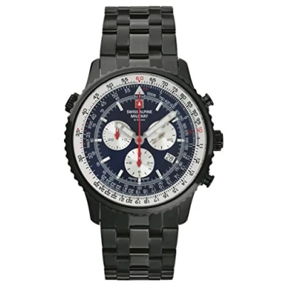 Image of Swiss Alpine Military Men&#039;s Watch, Analogue Quartz 7078.9 Stainless Steel