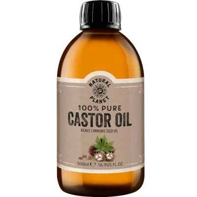 Image of Natural Planet Original Castor OIl 500ml Cold Pressed Premium Quality 100% Pure Hexane Free, Non GMO, Versatile Usage Eyelashes, Eyebrows and Hair growth