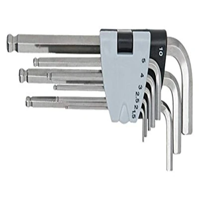 Image of KS Tools 964.0420 Steel Hex Wrench Set 9pcs