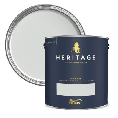 Image of Dulux Heritage Eggshell, Turtledove Grey 750ml Durable, Low Sheen Finish for Wood &amp; Metal, Interior Trim Paint