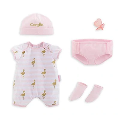 Image of Corolle 9000140550 36 cm Mon Grand Poupon Clothing Set Baby Dolls, Solid, White/Opulent Garden