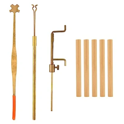 Image of Violin Sound Post Tool Set,Violin Luthier Install Repair Kit,Include S Style Setter &amp; 5 Pcs Gauge Retriever Clip