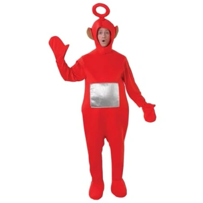Image of Rubie&#039;s 880867STD000 PO Teletubbies Adult Fancy Dress, Mens, Cartoon, Red, STD