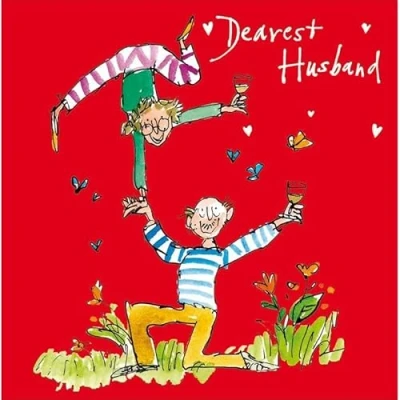 Image of Husband Valentines Card Fun Design Quentin Blake Illustration Greeting