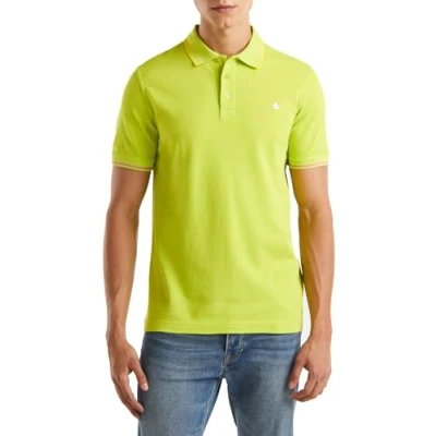 Image of United Colors of Benetton Men&#039;s Polo 3089u301s Shirt, Green, S