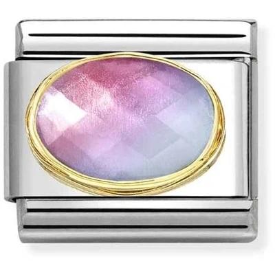 Image of Nomination Light Blue Rose Charm