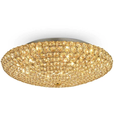 Image of King 9 Light Indoor Large Flush Gold, G9