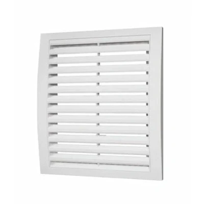 Image of Air Vent Grille Wall Ceiling Plastic Ducting Ventilation Cover White (200mm x 200mm)