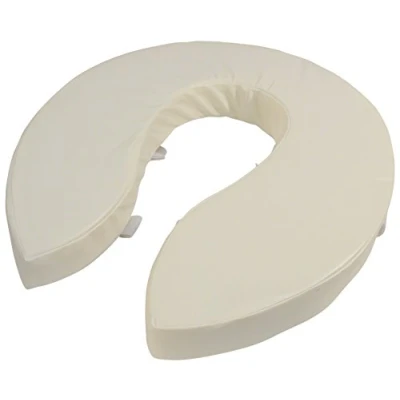 Image of Aidapt 50mm (2&quot;) Elevation Raised Foam Padded Comfortable Toilet Seat Easy Fit White
