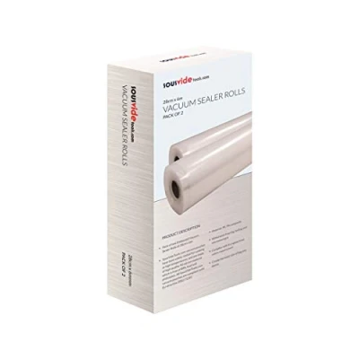 Image of SousVideTools Vacuum Sealer Rolls Pack of 2 28 cm x 6 m Embossed Plastic Food Storage Sous Vide Cooking, Boiling, Freezing and Microwaving