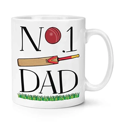 Image of No.1 Dad Cricket 10oz Mug Cup