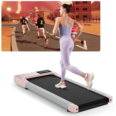 Image of Superun Raceable Walking Pad with App Control, Under Desk Treadmill for Smart Devices Training Courses and AI Training, Max 136KG 159KG Suitable Heavy People, Door to Delivery