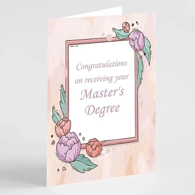 Image of Beebooh cards Floral celebration Passed Master&#039;s Degree card