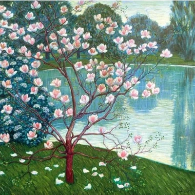 Image of Magnolia Blank Greeting Card with Envelope
